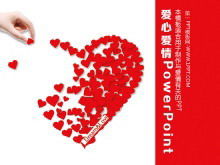 Liebesfolienschablone mit Liebesblütenblatt-Puzzle-Hintergrund