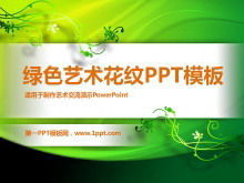 Diseño de arte de fondo verde patrón de patrón Plantillas de Presentaciones PowerPoint
