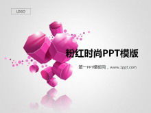 Plantilla de PowerPoint - diseño de arte de moda rosa