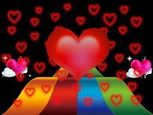 Plantilla de presentación de diapositivas del día de San Valentín de amor con fondo dinámico de amor