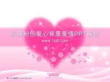 El amor coreano en el elegante fondo de color rosa amor Plantillas de Presentaciones PowerPoint Descargar