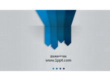 Modello PowerPoint - Affari freccia blu su sfondo grigio