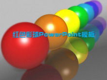 Modelo de PowerPoint de bola 3D estéreo colorida