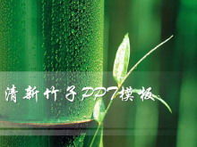 Modèle de diapositive PowerPoint de fond de bambou frais