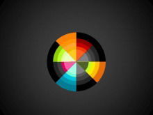 Uovo arcobaleno personalizzato come download del modello PPT di sfondo artistico