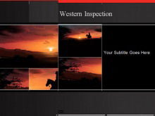 Knight in the sunset PowerPoint template download