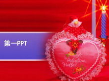 Romantic love gift PPT template download