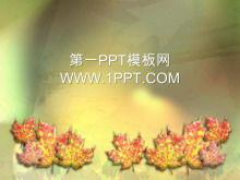 가을 단풍 잎 배경 PPT 템플릿 다운로드