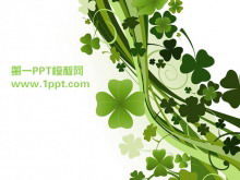 Clover background PPT template