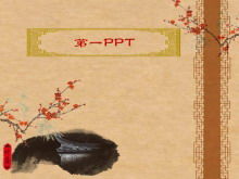 Plum blossom sfondo download classico modello PPT in stile cinese