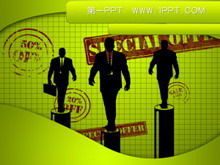 Download der PPT-Vorlage für Geschäftsleute im Hintergrund