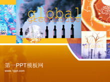 Unduhan template PPT efek rumah kaca pemanasan global