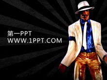 Sfondo nero Mike Jackson download del modello PPT
