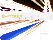 Modèle PPT de métro d'art abstrait avec un sens de la technologie