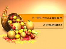 Download do modelo PPT de frutas e vegetais de desenhos animados