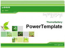 Download del modello PPT classico sfondo verde pianta
