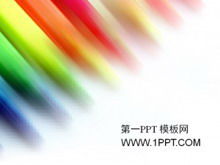 Renkli şerit arka plan sanat tasarımı PPT şablonu