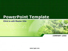 고전적인 녹색 식물 PPT 템플릿 다운로드