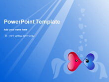 Blue love fish love download del modello PPT