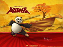 Kung Fu Panda Cartoon Anime PPT Szablony