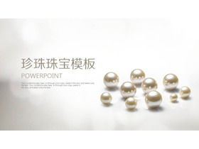 Elegante modello di tema PPT gioielli sfondo perla
