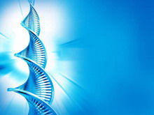 青いDNA背景医療PPTテンプレートのダウンロード