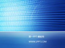 Niebieski szablon PPT technologii cyfrowej do pobrania