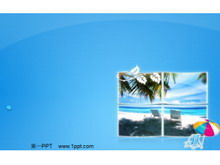 Leisure seaside vacation travel PPT template