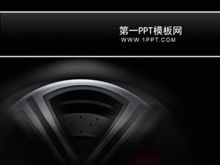Download del modello PPT di sfondo di pneumatici per auto nere