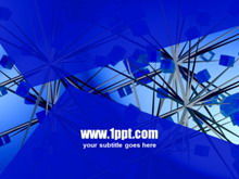 Descarga de plantilla PPT cuadrada tecnología azul