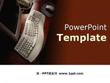 Download del modello PPT della tecnologia di sfondo del computer