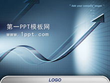 Blue technology arrow PPT template download
