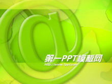 緑@シンボルネットワーク技術PPTテンプレートのダウンロード