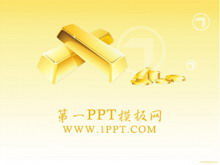 Goldbarren Hintergrund Finanzwirtschaft PPT Vorlage herunterladen