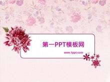 Różowy kobiecy makijaż kosmetyczny szablon PPT do pobrania