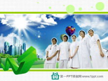 Medizinische Mitarbeiter Hintergrund medizinische Industrie PPT-Vorlage herunterladen
