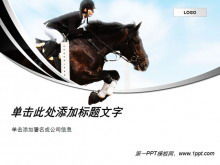 Equitazione, download del modello PPT di sport equestri di sfondo