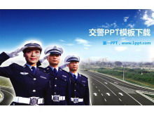 People's traffic police PowerPoint template download