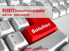 Kişiselleştirilmiş klavye arka plan BT teknolojisi internet PowerPoint sunum şablonları