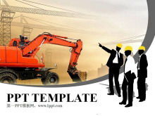 Pengunduhan template PPT konstruksi konstruksi situs konstruksi