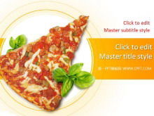 Download del modello di diapositiva di cibo da pranzo di sfondo della pizza di cibo occidentale