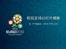 Avrupa Şampiyonası futbol teması PPT şablon indir
