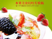 Modèle de diaporama de nourriture nutritionnelle fond salade de fraises Télécharger