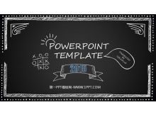 Download template PPT gaya handpainted papan tulis kapur