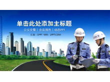Traffic police law enforcement background police PPT template