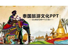Descarga gratuita de la plantilla PPT colorida de viajes de Tailandia
