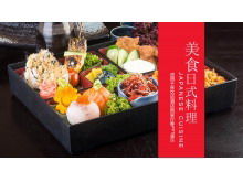 Japanese cuisine background gourmet PPT template