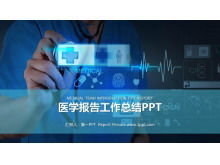 Template PPT medis internet dengan rasa teknologi