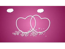 Plantilla dinámica de presentación de diapositivas del día de San Valentín con fondo de amor rosa