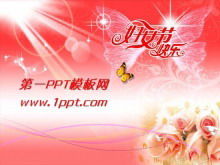 Download del modello di presentazione per la festa della donna felice 8 marzo rosa
